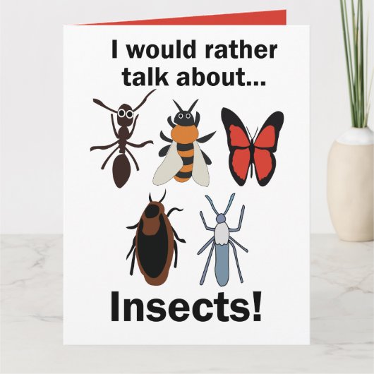 I Would Rather Talk About Insects Entomologists カード (正面)