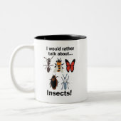 I Would Rather Talk About Insects Entomologists ツートーンマグカップ (左)