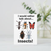 I Would Rather Talk About Insects Entomologists ポストカード (スタンド正面)