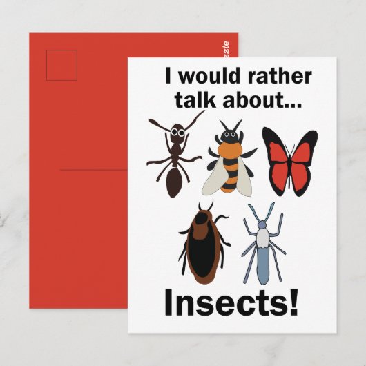 I Would Rather Talk About Insects Entomologists ポストカード (正面/裏面)