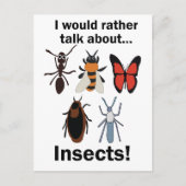 I Would Rather Talk About Insects Entomologists ポストカード (正面)