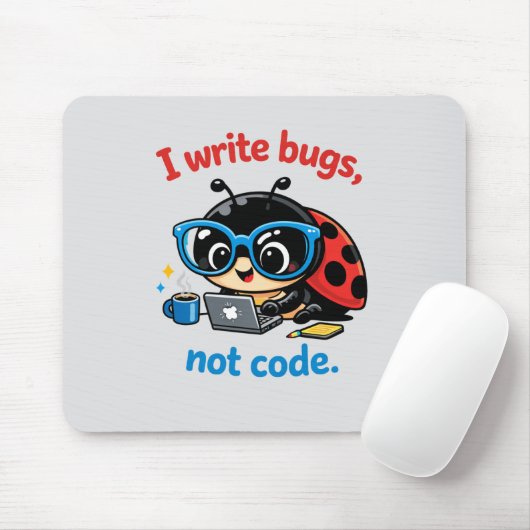 I write bugs, not code. マウスパッド (マウス)