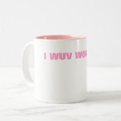 I WUV WOOOO! ツートーンマグカップ (正面左)