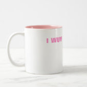 I WUV WOOOO! ツートーンマグカップ (左)