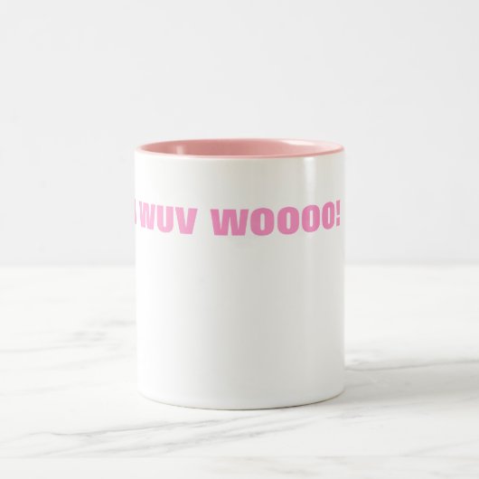 I WUV WOOOO! ツートーンマグカップ (中央)