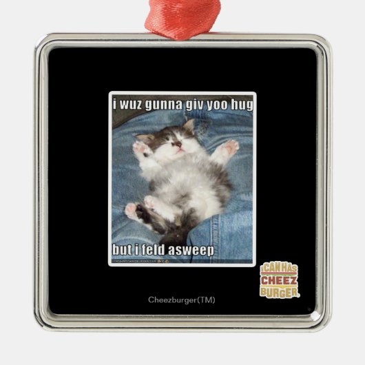 I wuzのgunnaのgivのyooの抱擁 メタルオーナメント (正面)