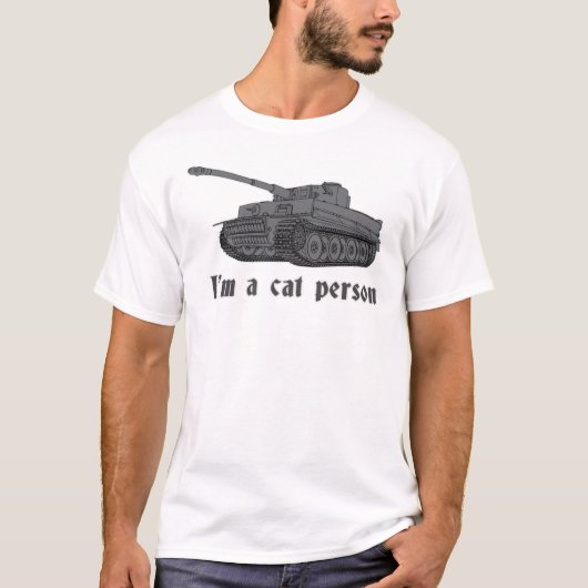 I&x27;m a Cat Person - Tiger Tank Sticker Tシャツ (正面)