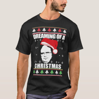 I&x27;M DREAMING OF A DWIGHT CHRISTMAS醜いクリスマスS Tシャツ