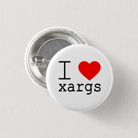 I ❤️ xargs button 缶バッジ (正面&裏面)