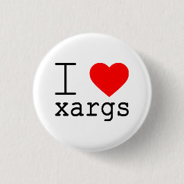I ❤️ xargs button 缶バッジ