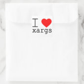 I ❤️ xargs stickers スクエアシール (バッグ)