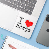 I ❤️ xargs vinyl sticker シール (ノートパソコンとiPhone)