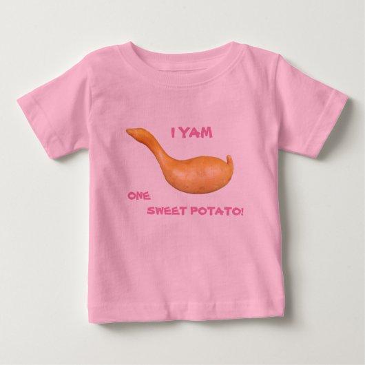 I Yam One Sweet Potato ベビーTシャツ (正面)