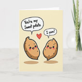 I Yam Sweet Potato Pun Card カード (正面)