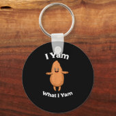I Yam What I Yam - ダンシングサツマイモの感謝祭 キーホルダー (正面)