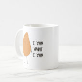 I Yam What I Yam Awesome Yam Vegetable Pun Playful コーヒーマグカップ (正面左)