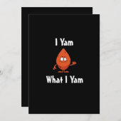 I Yam What I Yam Basic Design For Thanksgiving シーズンカード (正面/裏面)