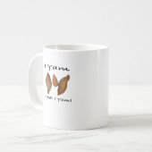 I Yam What I Yam Comical Cute Karma Lighthearted コーヒーマグカップ (正面左)