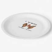 I Yam What I Yam Comical Cute Karma Lighthearted ペーパープレート (アングル)