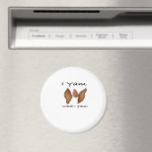 I Yam What I Yam Comical Cute Karma Lighthearted マグネット (インサイチュ (食洗機))