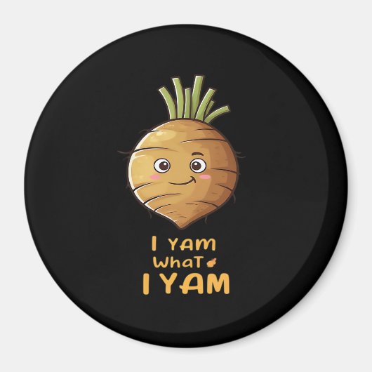 I Yam What I Yam Cute and Cozy Autumnクラス マグネット (正面)