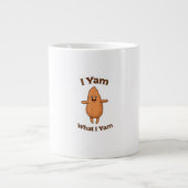 I Yam What I Yam Dancing Sweet Potato Festive ジャンボコーヒーマグカップ (正面)