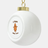 I Yam What I Yam Dancing Sweet Potato Festive セラミックボールオーナメント (右)