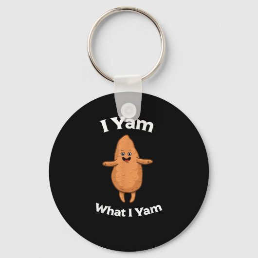 I Yam What I Yam - Dancing Sweet Potato Thanksgivi キーホルダー (正面)