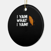 I Yam What I Yam Funny Food Lover Classic セラミックオーナメント (左)