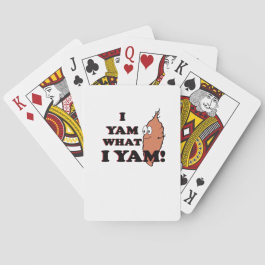 I Yam What I Yam Funny Meme Humor トランプ (裏面)