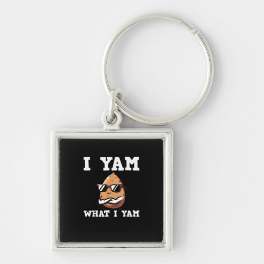 I Yam What I Yam Humorous V-Neck キーホルダー (正面)