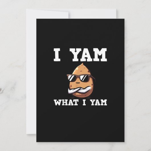 I Yam What I Yam Humorous V-Neck シーズンカード (正面)