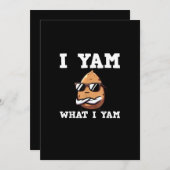 I Yam What I Yam Humorous V-Neck シーズンカード (正面/裏面)