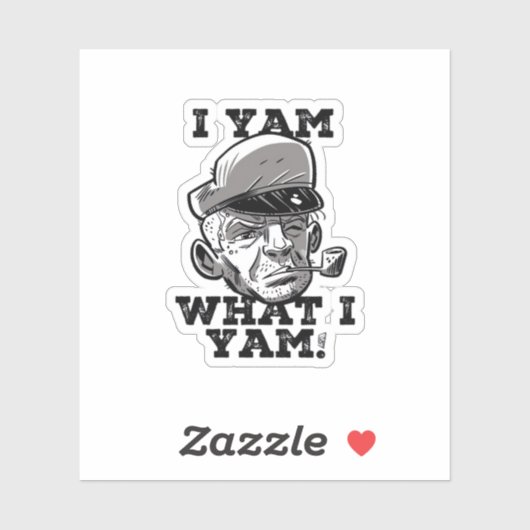 I Yam What I Yam Meme Humor Mood シール (シート)