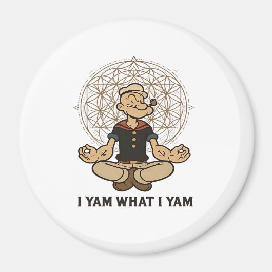 I Yam What I Yam Meme Quote Playful Tone マグネット (正面)