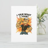I Yam What I Yam Quote Humor Retro Feel シーズンカード (スタンド正面)