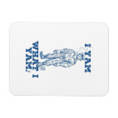 I Yam What I Yam Sketch Linework Minimal Touch マグネット (横)