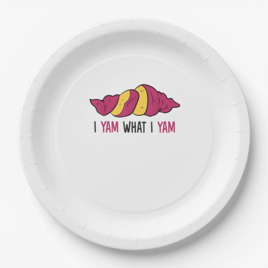 I Yam What I Yam Sweet Potato ペーパープレート (正面)