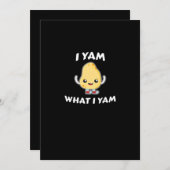 I Yam What I Yam Sweet Potato For Thanksgiving Day シーズンカード (正面/裏面)