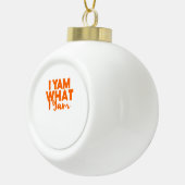 I Yam What I Yam Sweet Potato Thanksgiving Couple セラミックボールオーナメント (右)