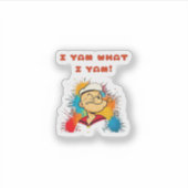 I Yam What I Yam Sweet Potato Thanksgiving Sloth シール (正面)