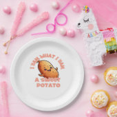 I Yam What I Yam Sweet Potato Warm Cozy Tone ペーパープレート (パーティー)