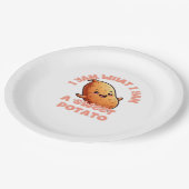 I Yam What I Yam Sweet Potato Warm Cozy Tone ペーパープレート (アングル)