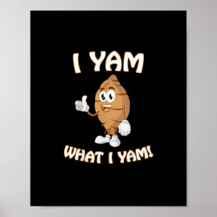 I Yam What I Yam Tシャツ ありがたい感謝祭 フードパロディ ポスター