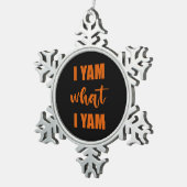 I Yam What I Yam Thanksgiving Matching Family Top スノーフレークピューターオーナメント (右)