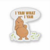 I Yam What I Yam Trendy Simple Mood シール (正面)