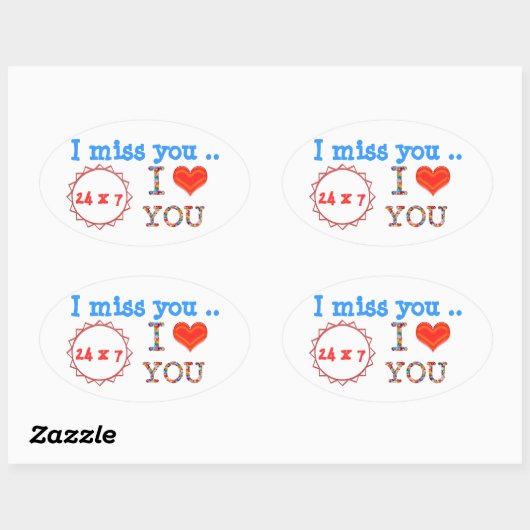 I YOU恋しく思 – 愛の影響に対する表現のギフト 楕円形シール (シート)