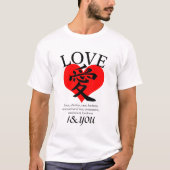 I & YOU Loive / "愛"="Love" Tシャツ (正面)