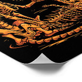 I Your Ck 得 Funny Halloween Cat SkeletonスカルS ポスター (角)