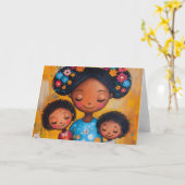 iA母のグリーティングカードカード カード (黄色い花)